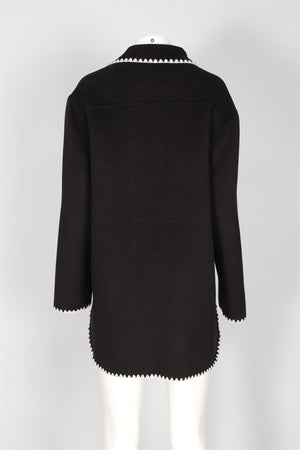 AVA ADORE BLACK WOOL JACKET IT 42 UK 10
