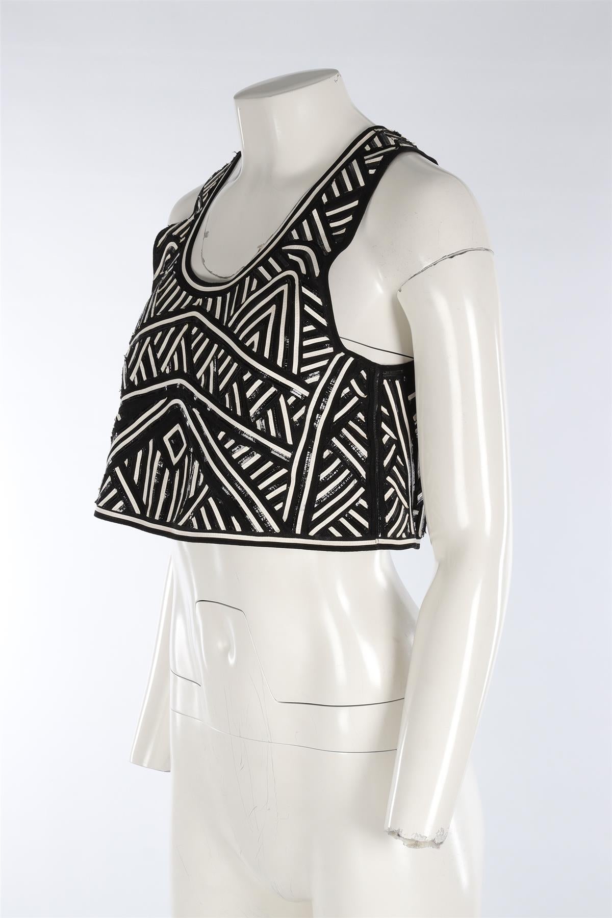 EMILIO PUCCI BLACK SILK TOP IT 40 UK 8