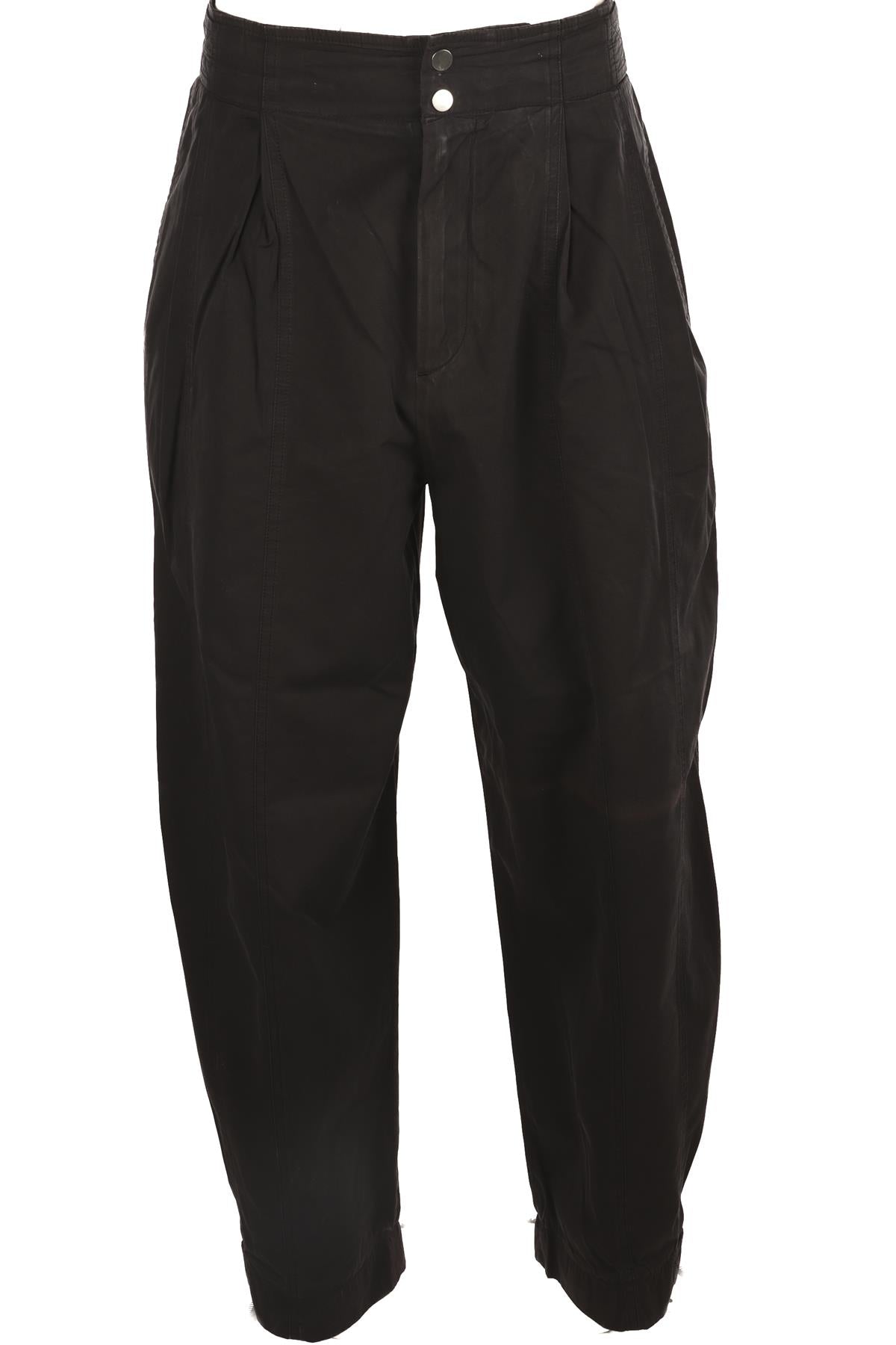 BOTTEGA VENETA BLACK COTTON TAPERED PANTS IT 40 UK 8