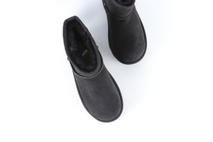 UGG AUSTRALIA BLACK KIDS GIRLS SUEDE BOOTS EU 35 UK 2 US 3