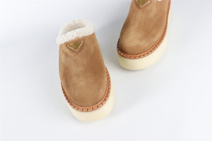 PRADA TAN EVOLVE SUEDE PLATFORM MULES EU 36 UK 3 US 6