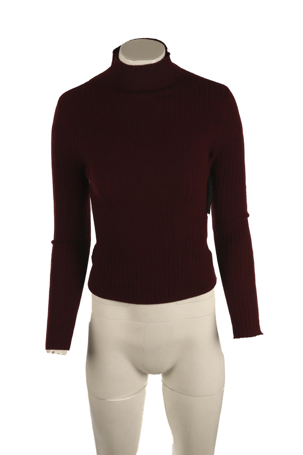 ARCH4 BURGUNDY CASHMERE TOP XSMALL