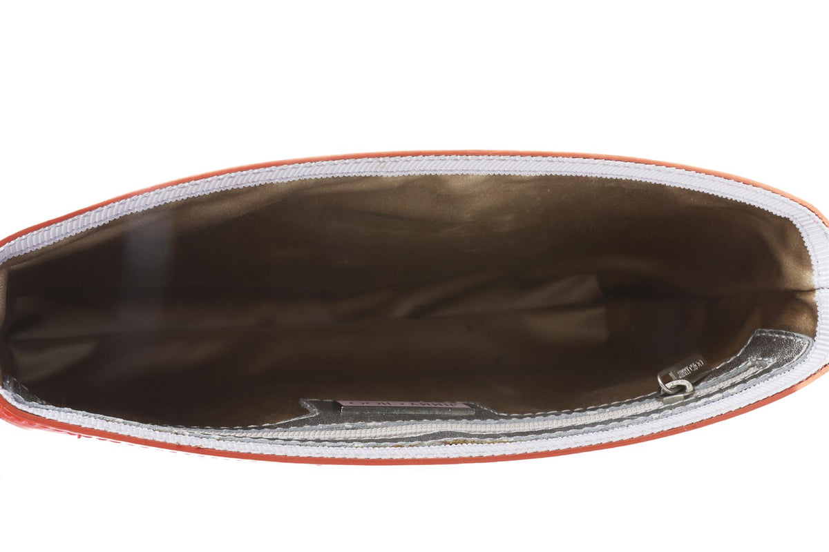 JIMMY CHOO MULTI DAPHNE LEATHER CLUTCH
