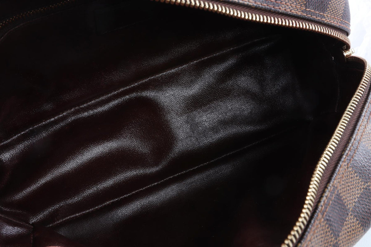 LOUIS VUITTON BROWN 2013 TROUSSE TOILETTE 25 DAMIER EBENE COSMETICS POUCH