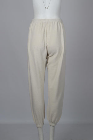 SPRWMN EMBROIDERED FLEECE TRACK PANTS SMALL