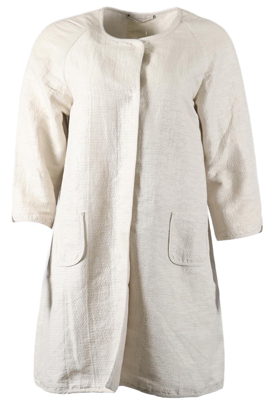 S MAX MARA SILK AND COTTON BLEND COAT IT 44 UK 12