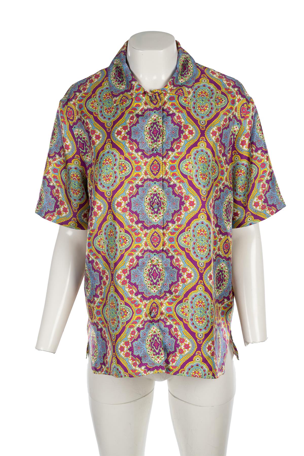 ETRO MULTI SILK SHIRT IT 40 UK 8