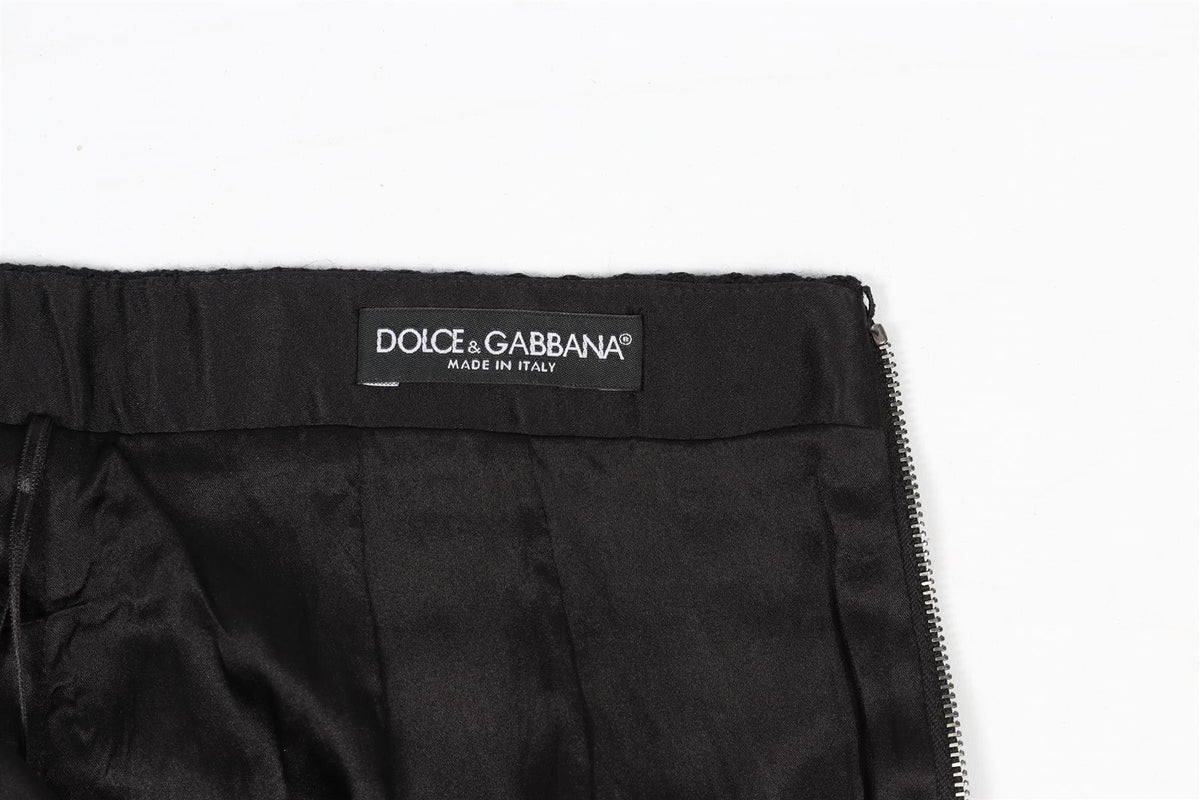 DOLCE & GABBANA WOOL MINI SKIRT IT 36 UK 4