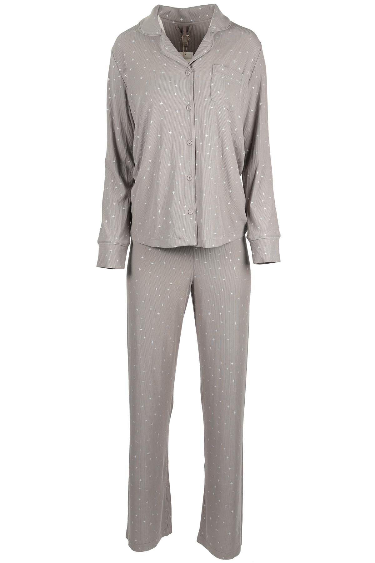 SKIMS GREY MODAL PYJAMA SET SMALL