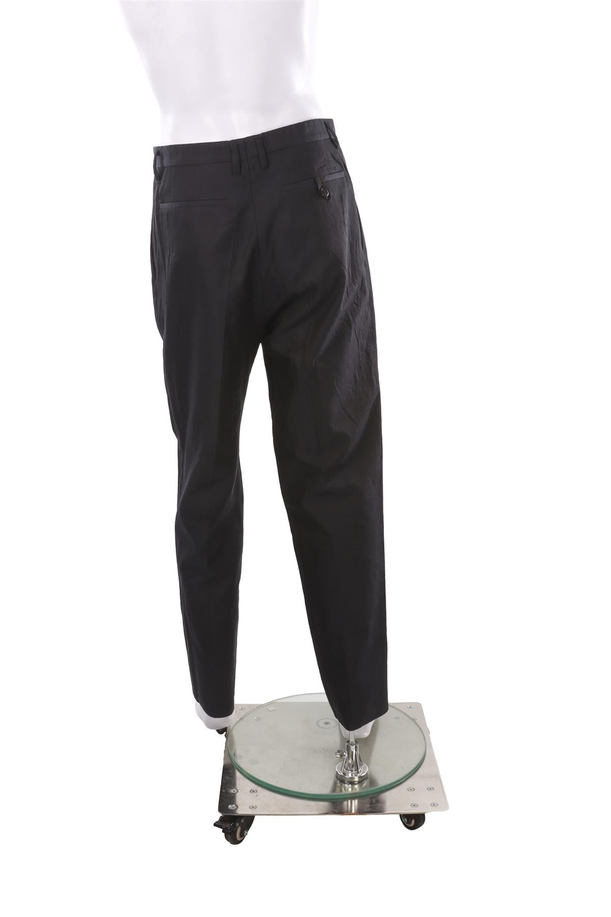 NAVY MEN'S COTTON STRAIGHT LEG PANTS