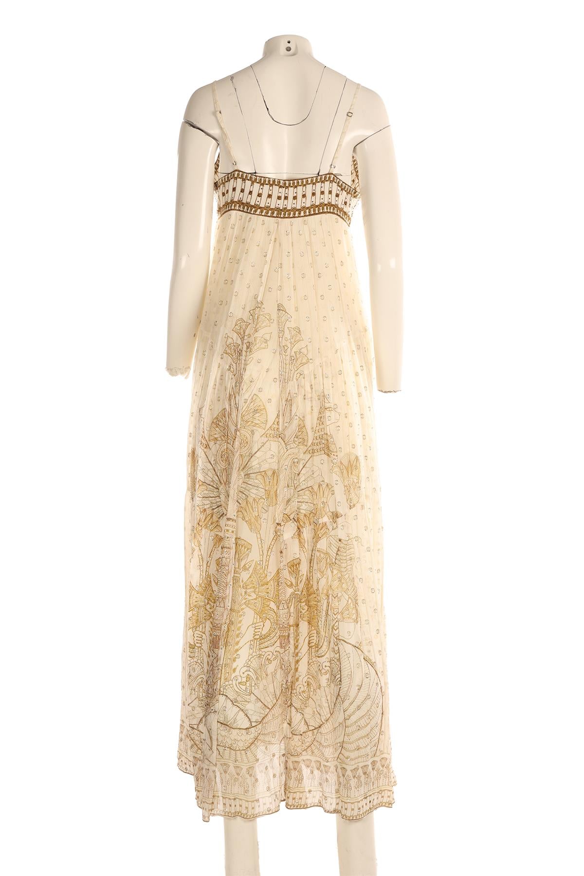 CAMILLA CREAM SILK MAXI DRESS SMALL