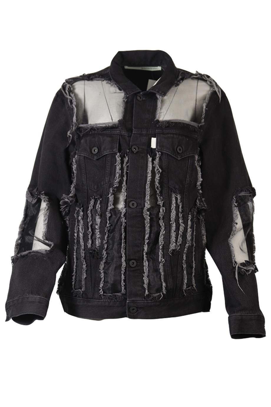 OFF-WHITE C/O VIRGIL ABLOH TULLE AND DENIM JACKET SMALL