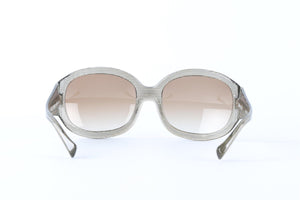 ALAIN MIKLI BEIGE OVAL FRAME ACETATE SUNGLASSES