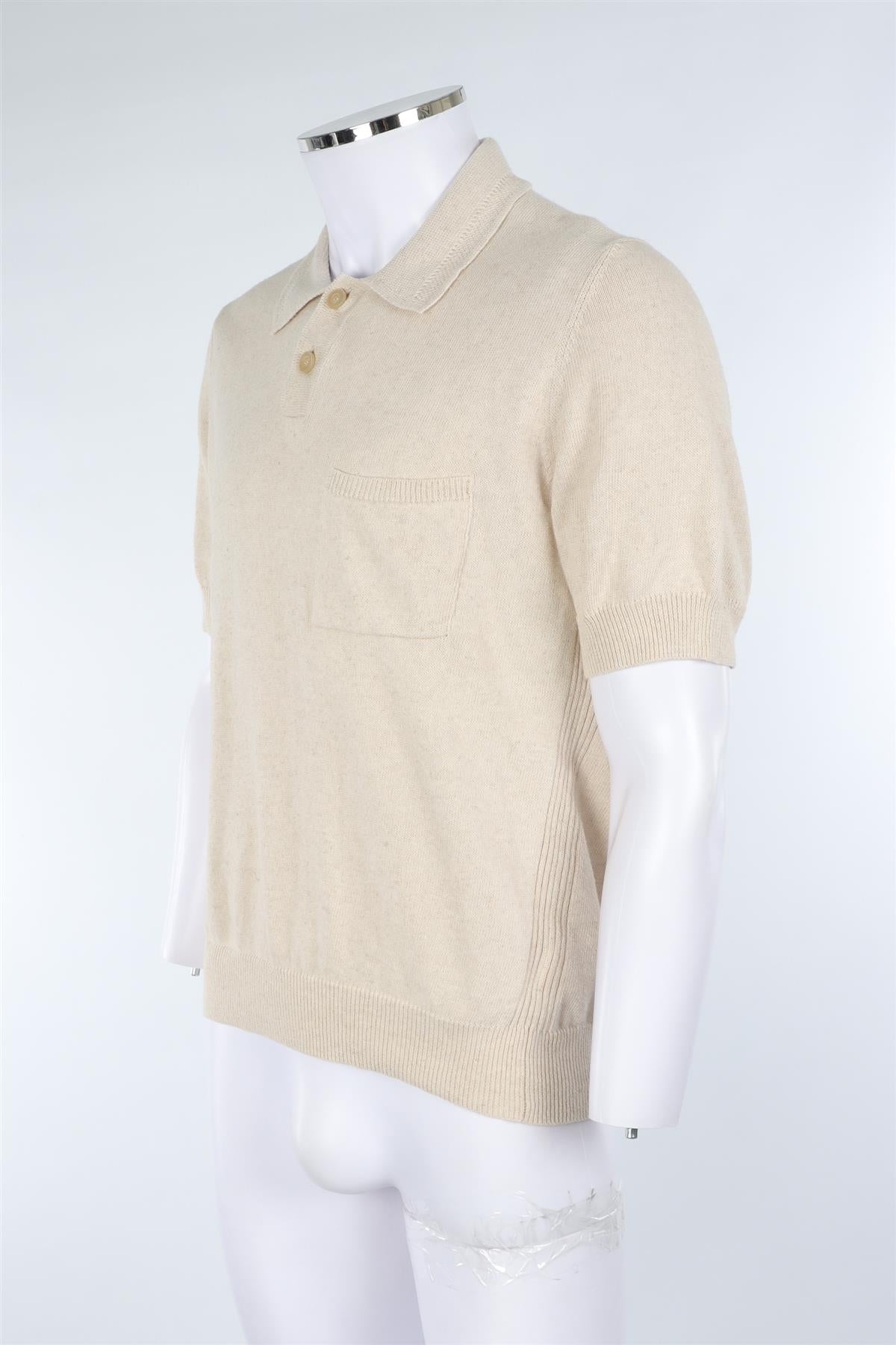 CORRIDOR BEIGE MEN'S COTTON POLO SHIRT SMALL