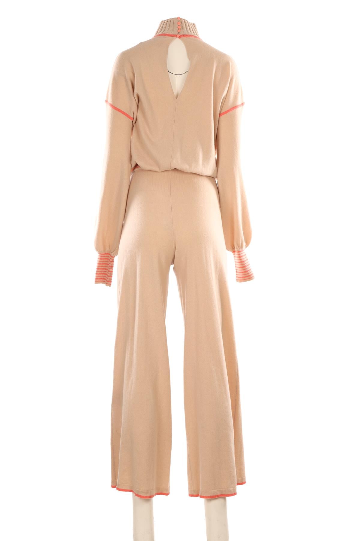 ROKSANDA BEIGE CASHMERE JUMPSUIT XSMALL