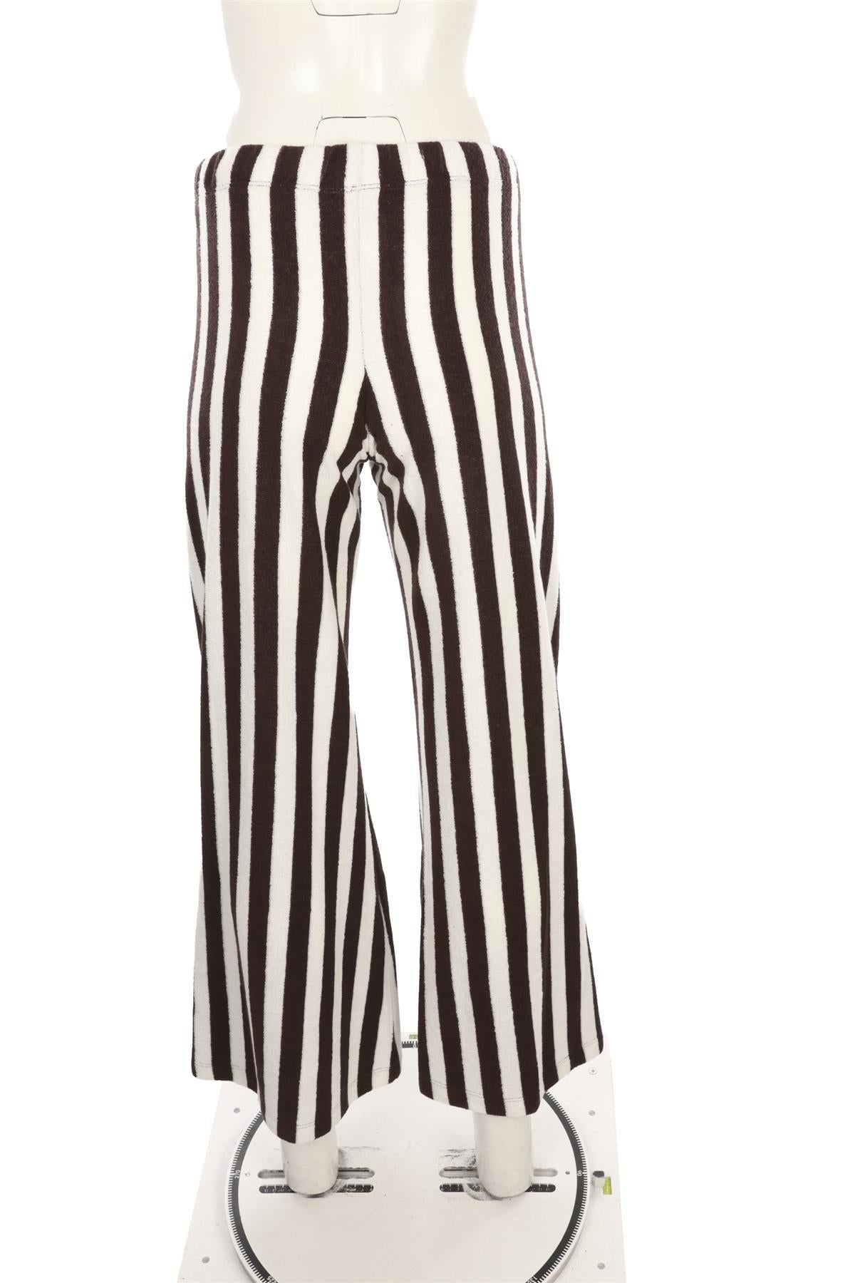 BROWN COTTON WIDE LEG PANTS