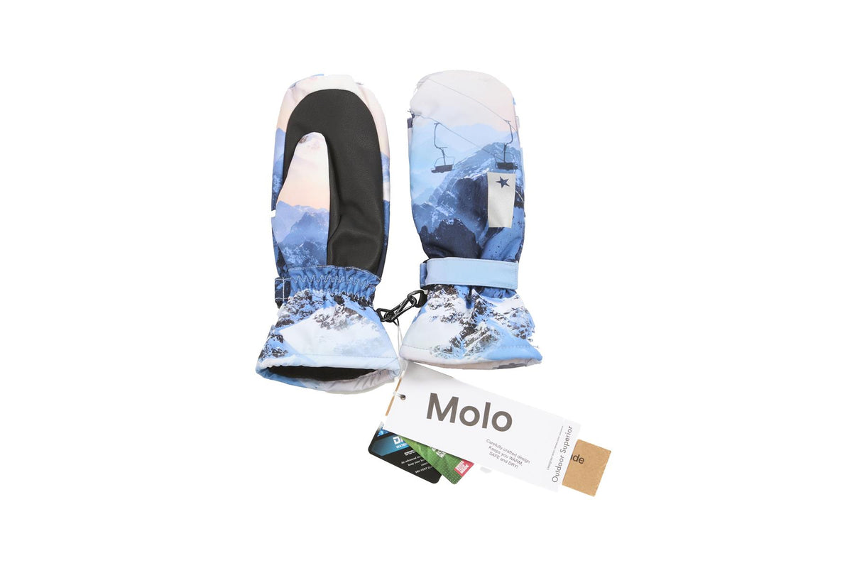 MOLO BLUE KIDS GIRLS SKI MITTENS 9-12 YEARS