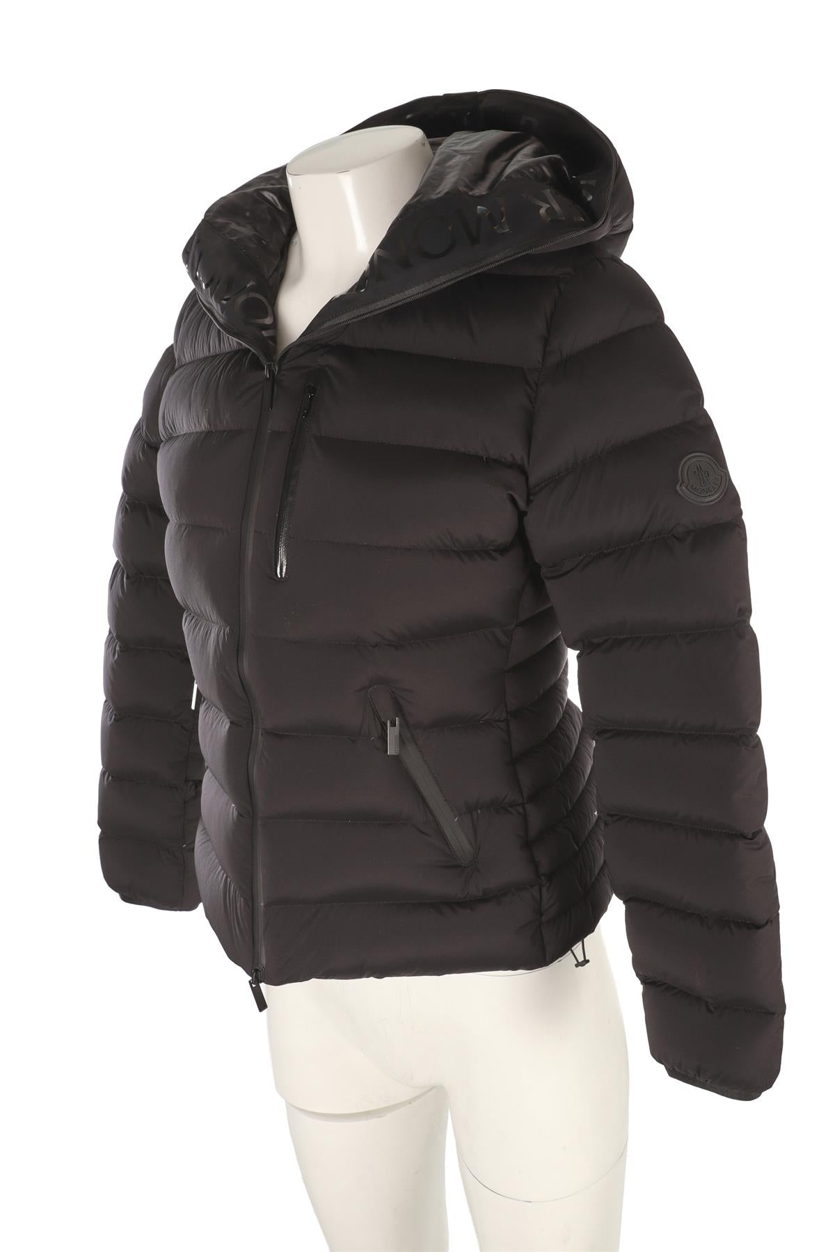 MONCLER BLACK PADDED DOWN JACKET XSMALL