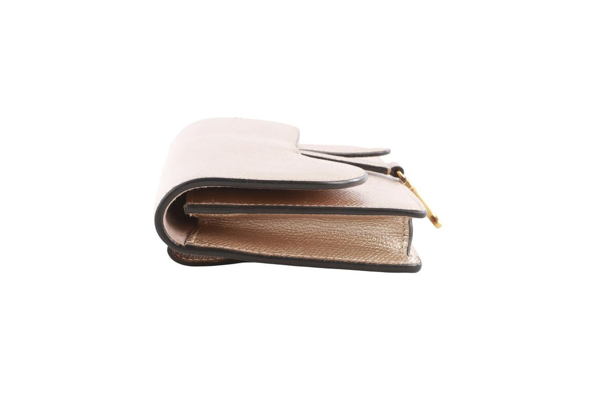 CHRISTIAN DIOR METALLIC SADDLE LEATHER BELT BAG