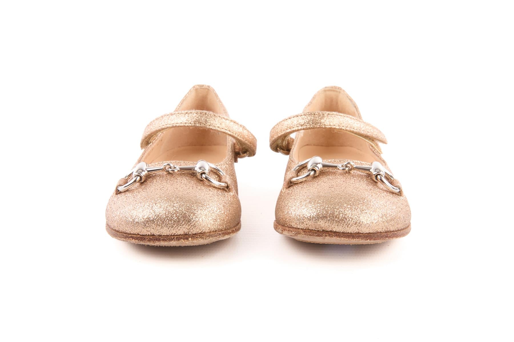 GUCCI GOLD KIDS GIRLS BALLET FLATS EU 23 UK 6 US 7