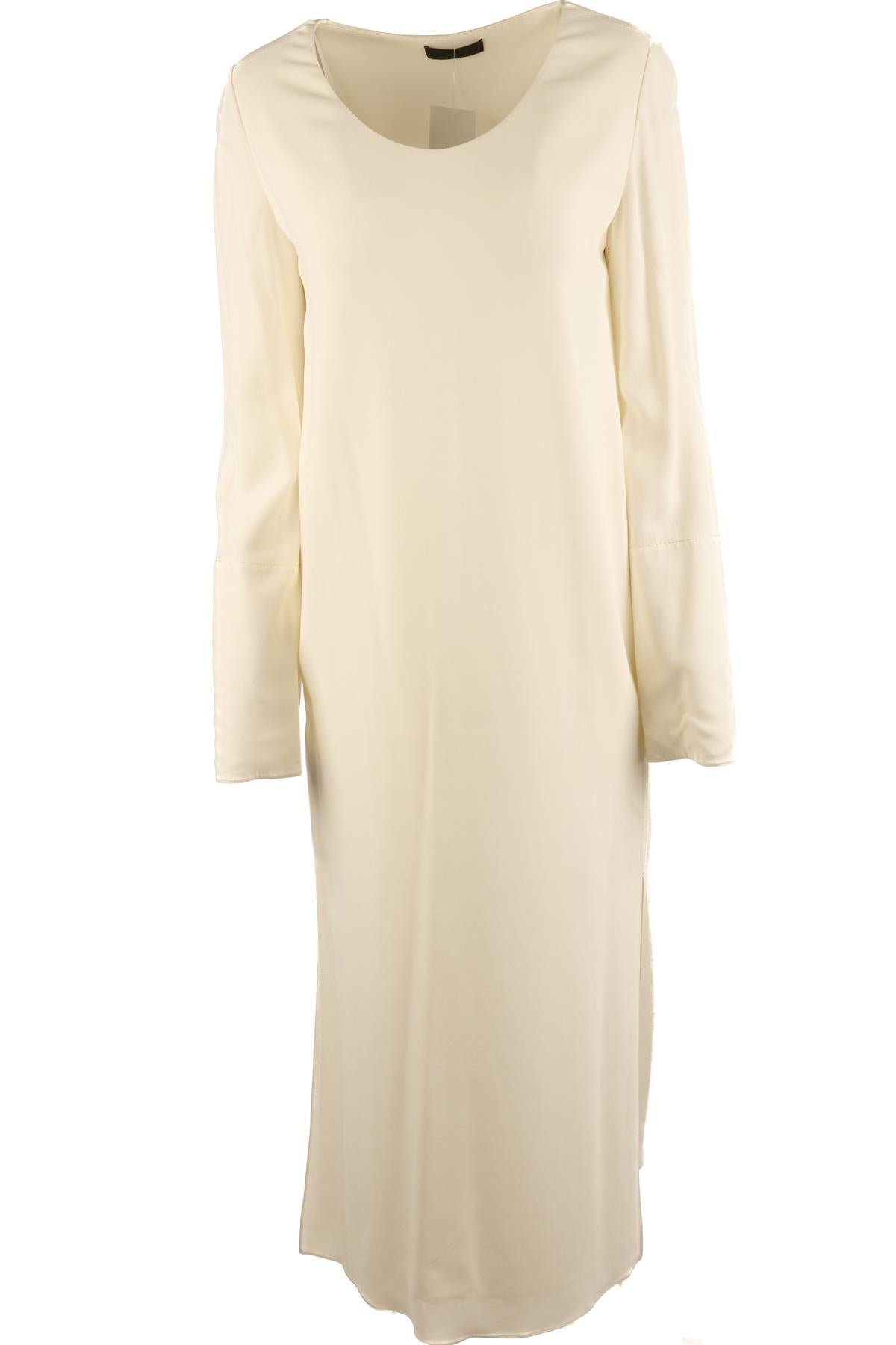THE ROW WHITE CREPE MIDI DRESS US 4 UK 8