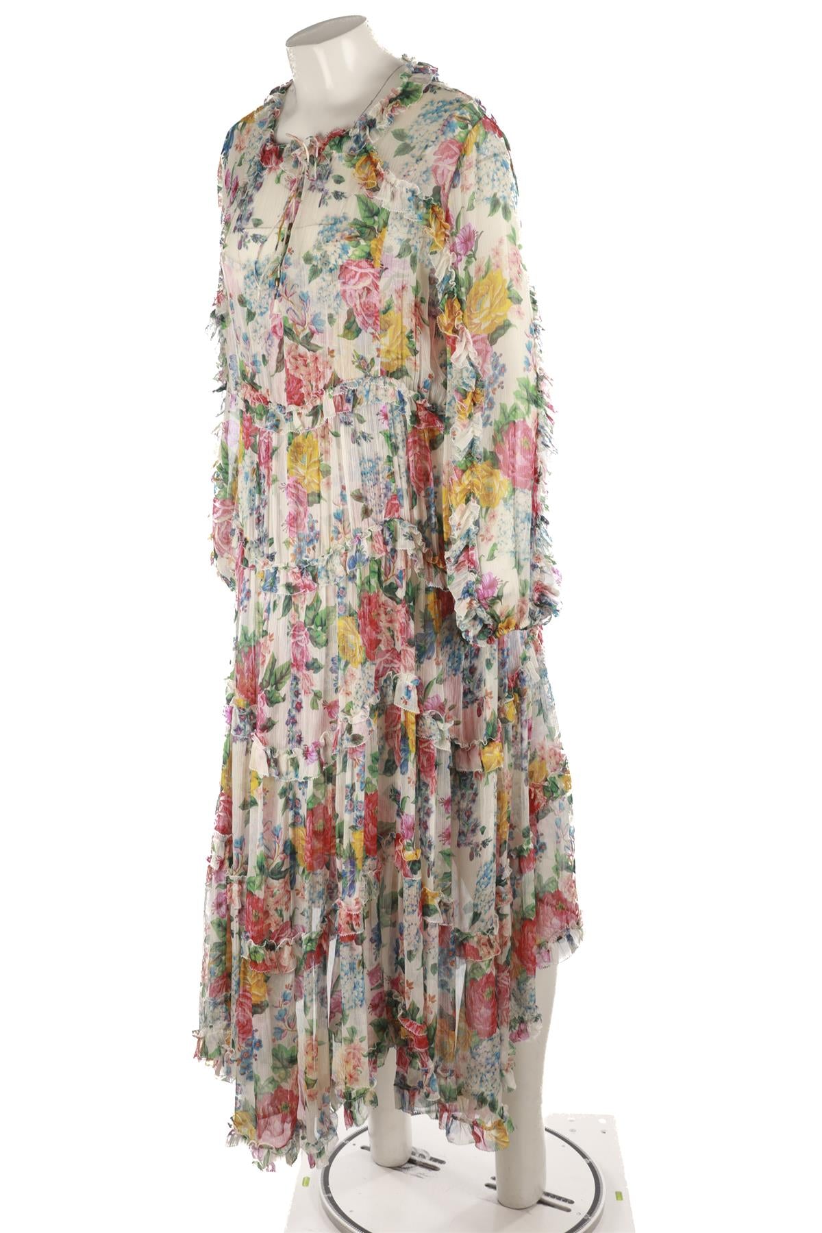 ZIMMERMANN MULTI SILK MAXI DRESS UK 10