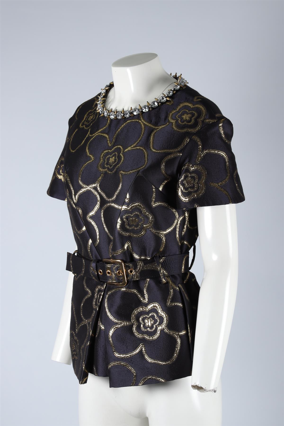 MARNI NAVY COTTON TOP IT 42 UK 10