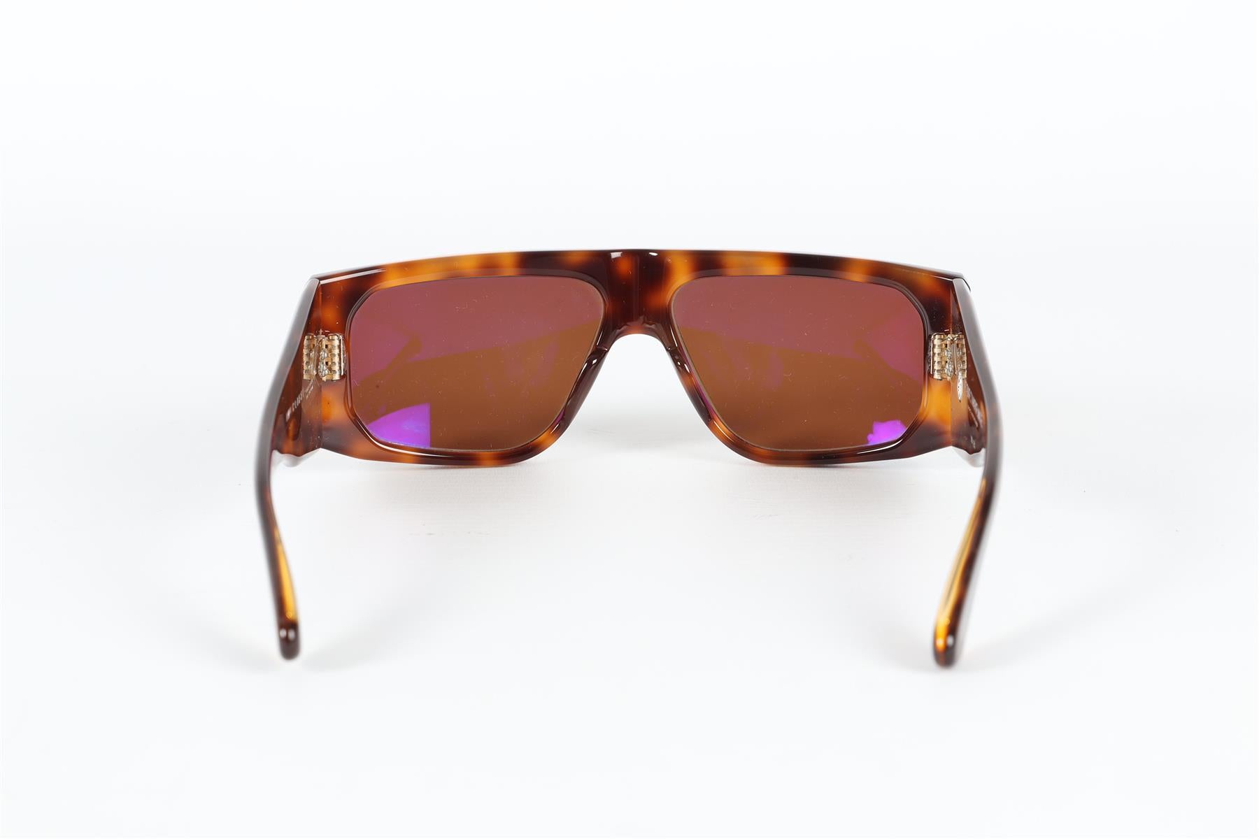 JACQUE MARIE MAGE BROWN CLIFF D FRAME ACETATE SUNGLASSES