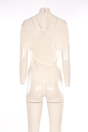 OSMAN IVORY KNIT TOP XSMALL
