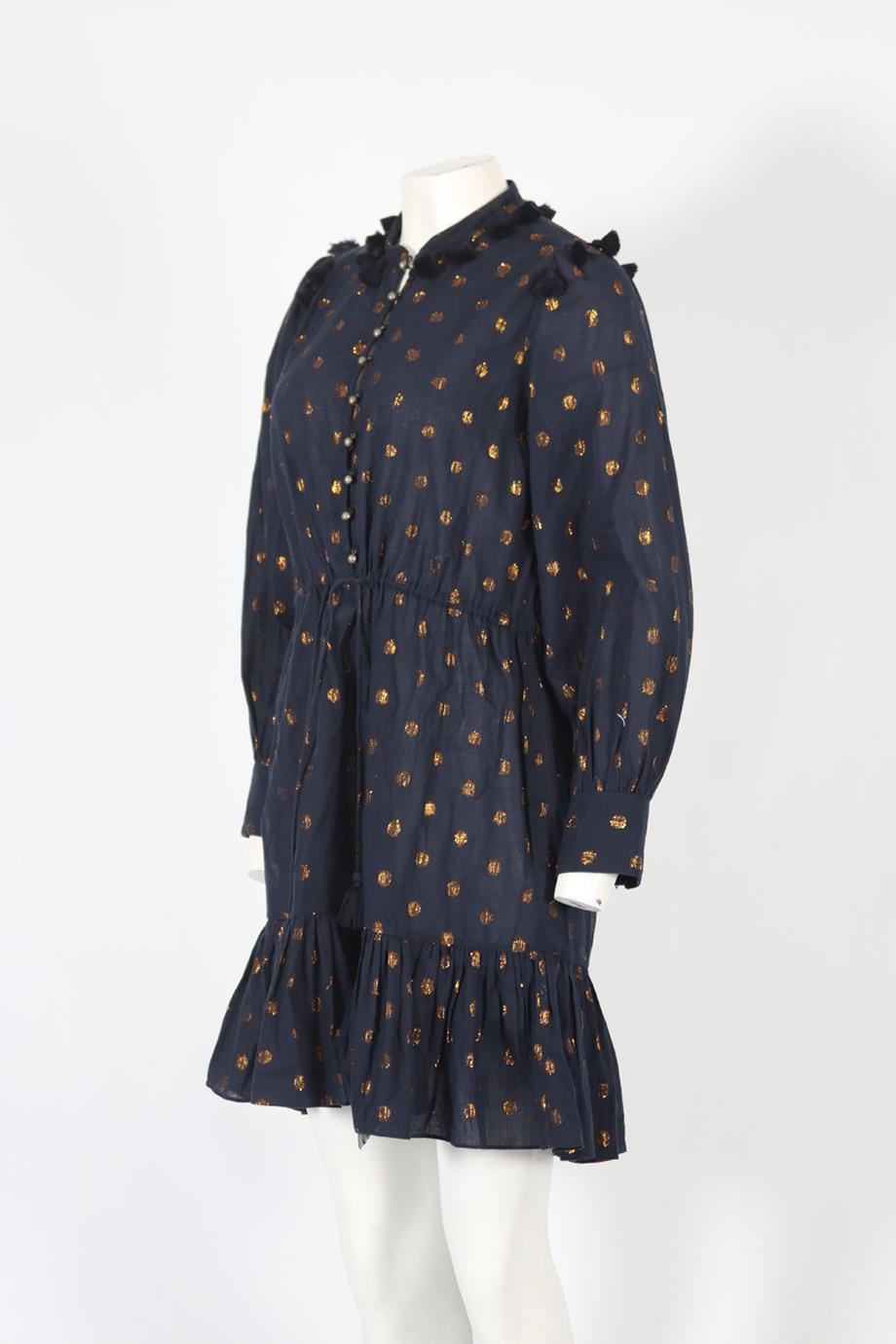 FIGUE COTTON BLEND MINI DRESS MEDIUM