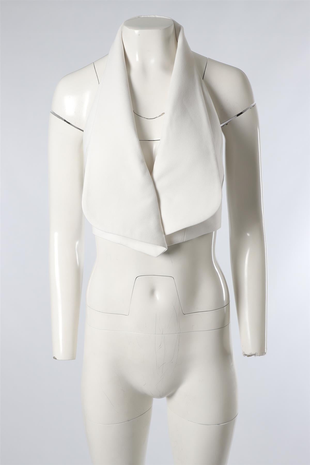 MÔNOT WHITE CREPE TOP IT 40 UK 8