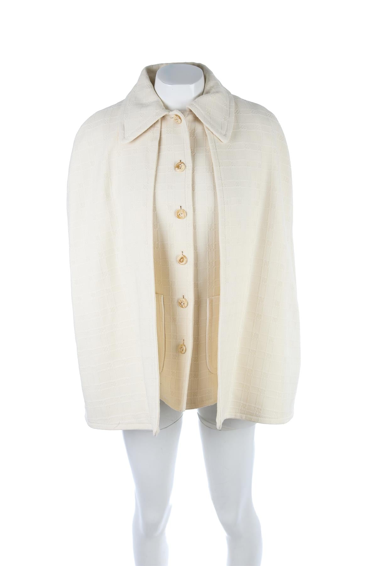 GUCCI CREAM COTTON CAPE IT 42 UK 10