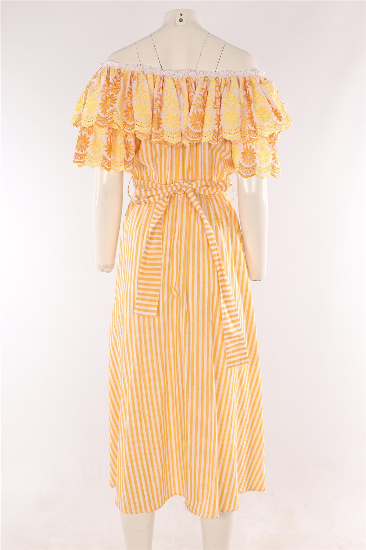 GÜL HÜRGEL YELLOW COTTON MAXI DRESS MEDIUM