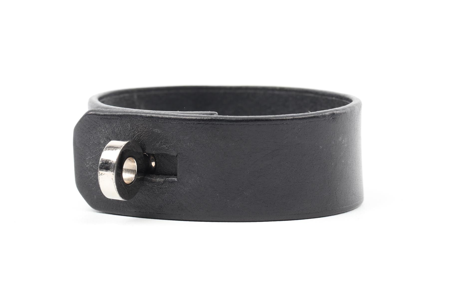 HERMÈS BLACK 2014 HIP HOP LEATHER BRACELET