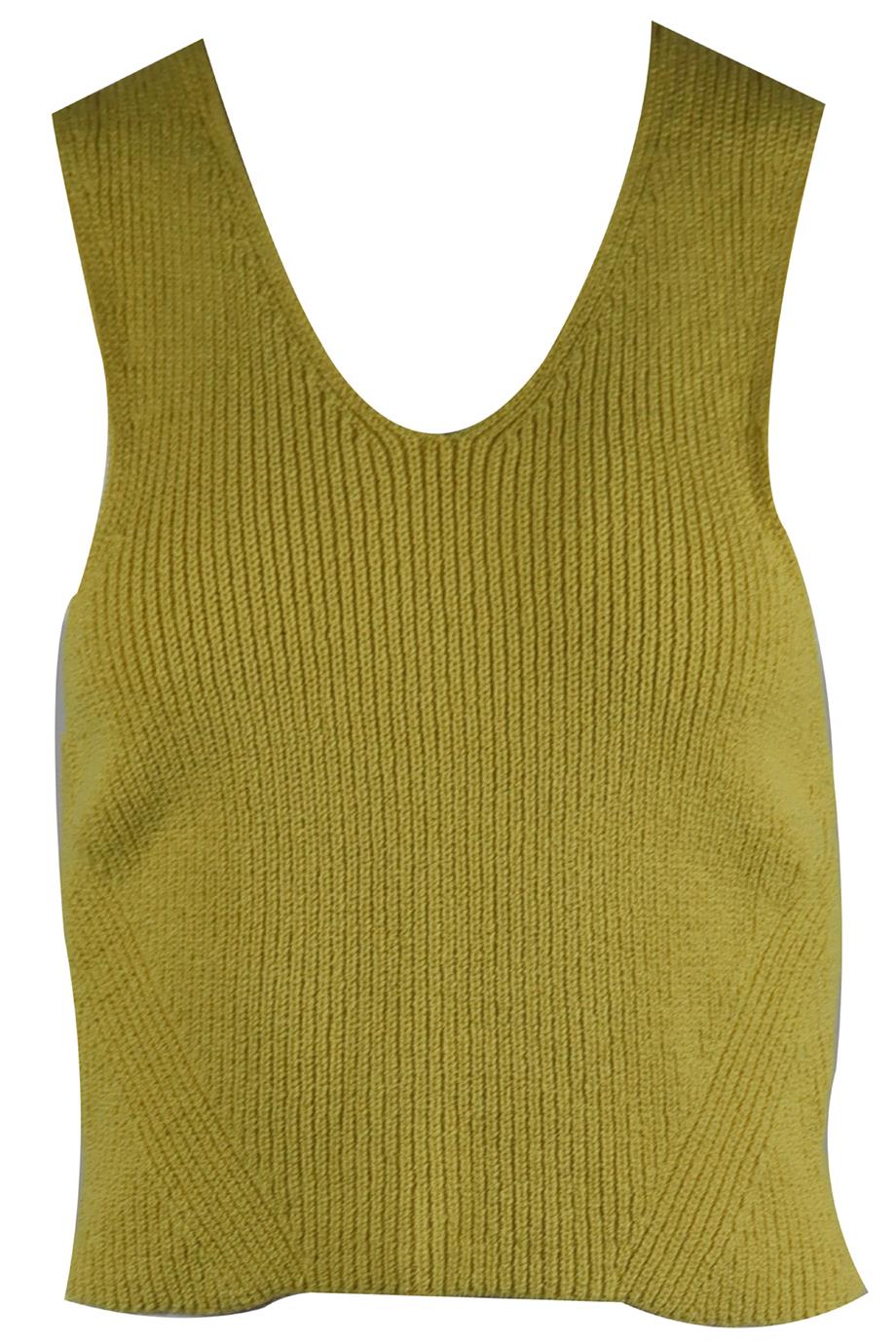 A.L.C. CROPPED TIE BACK KNIT TOP SMALL