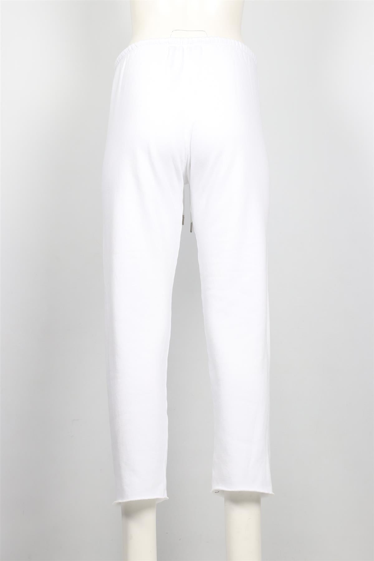 SPRWMN WHITE COTTON BLEND TRACK PANTS SMALL