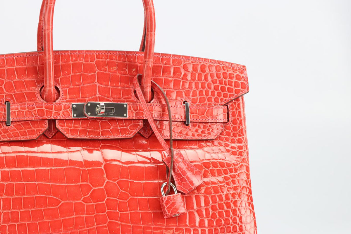 HERMÈS 2011 BIRKIN 35CM SHINY POROSUS CROCODILE LEATHER BAG