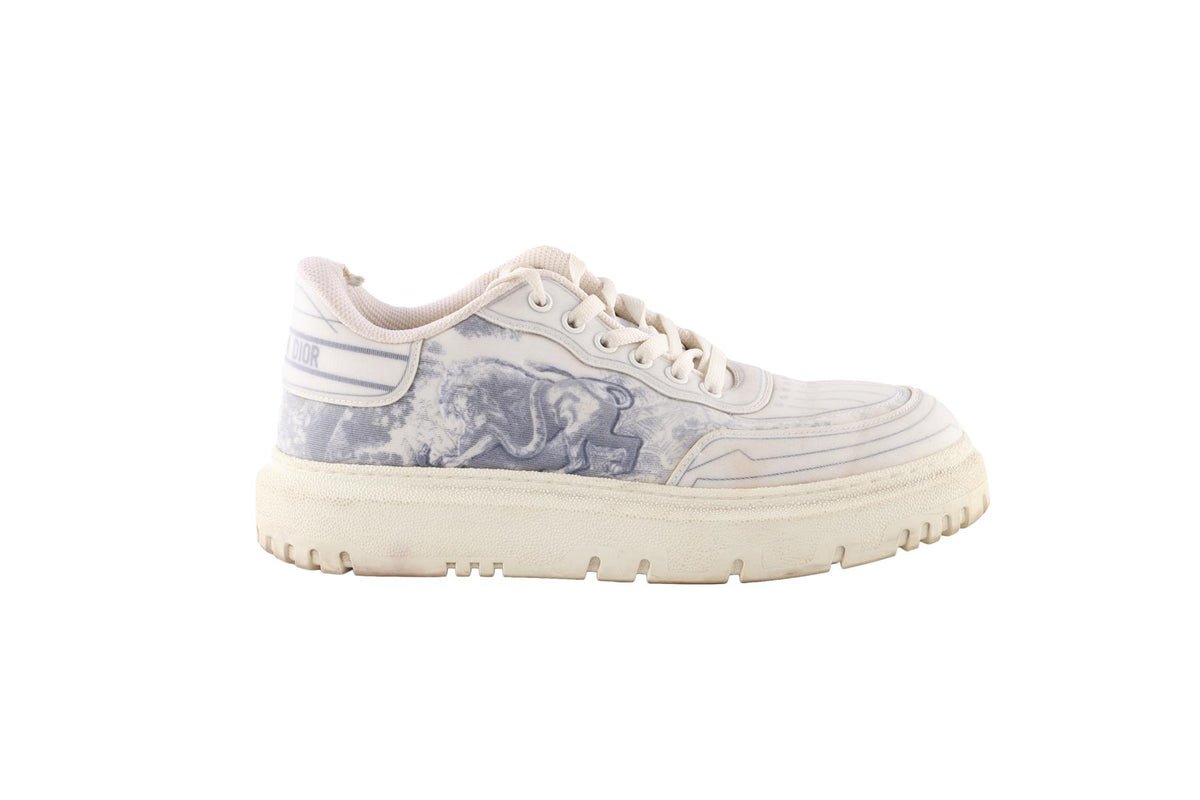 CHRISTIAN DIOR ECRU ADDICT FABRIC SNEAKERS EU 39 UK 6 US 9