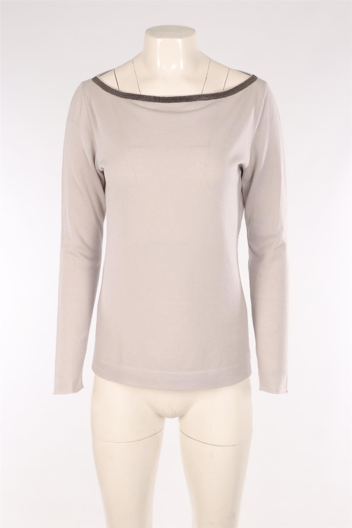 FABIANA FILIPPI GREY CASHMERE SWEATER IT 42 UK 10