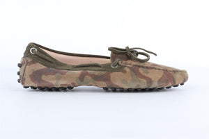 TOD'S GREEN SUEDE LOAFERS EU 37.5 UK 4.5 US 7.5
