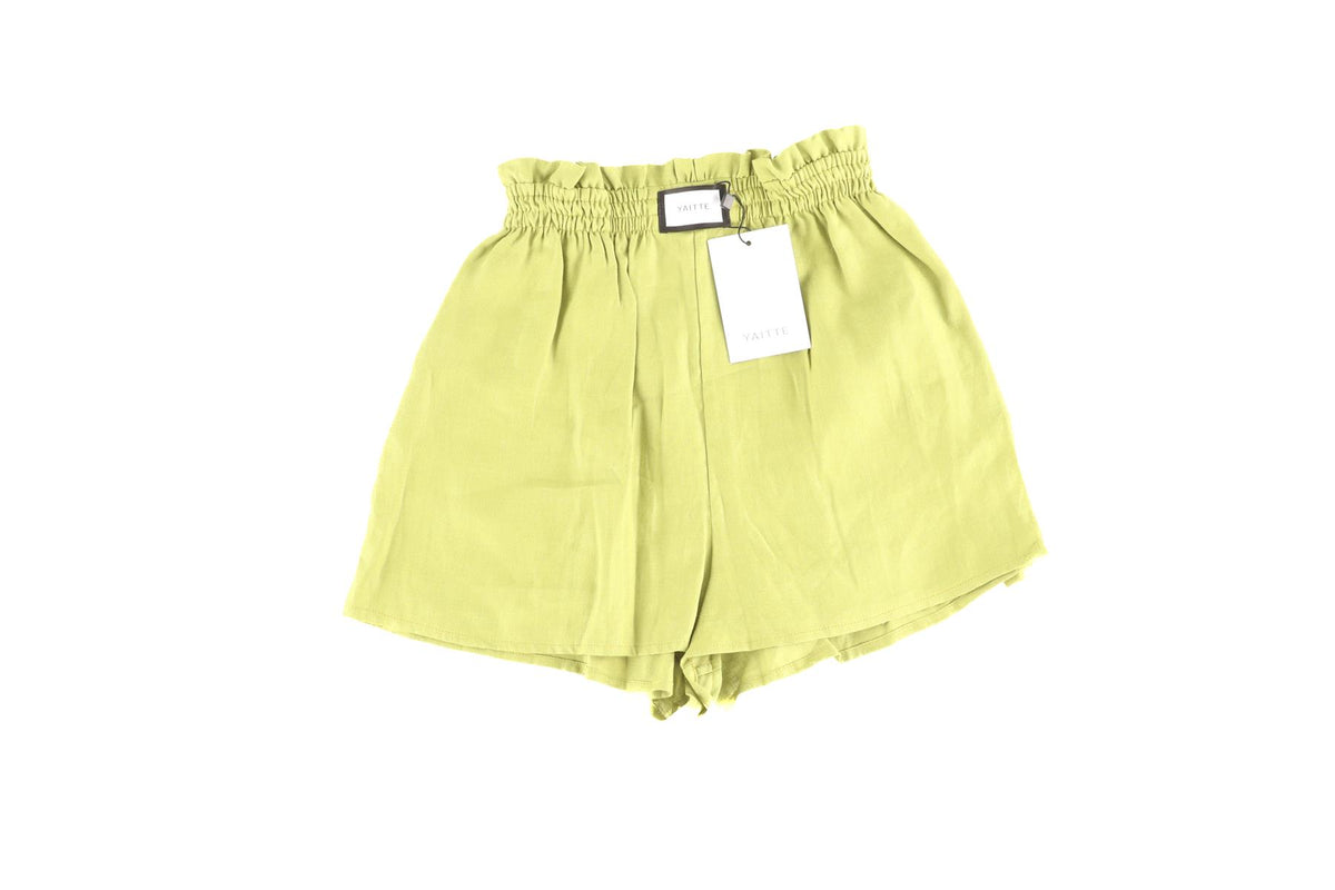 YAITTE GREEN LINEN SHORTS XSMALL