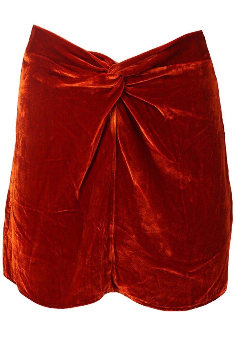 REFORMATION VELVET MINI SKIRT US UK - Main Image