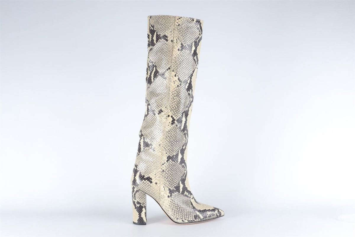 PARIS TEXAS YELLOW LEATHER KNEE HIGH BOOTS EU 38 UK 5 US 8