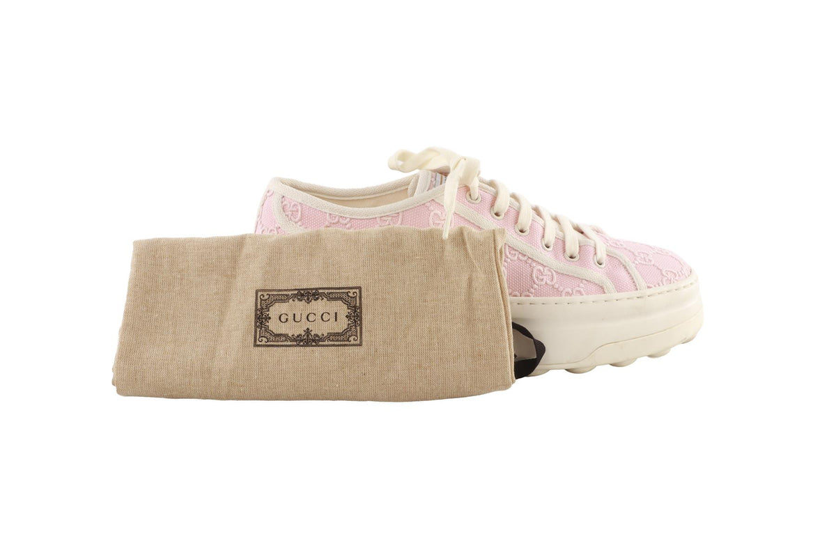 PINK TENNIS 1977 GG CANVAS PLATFORM SNEAKERS