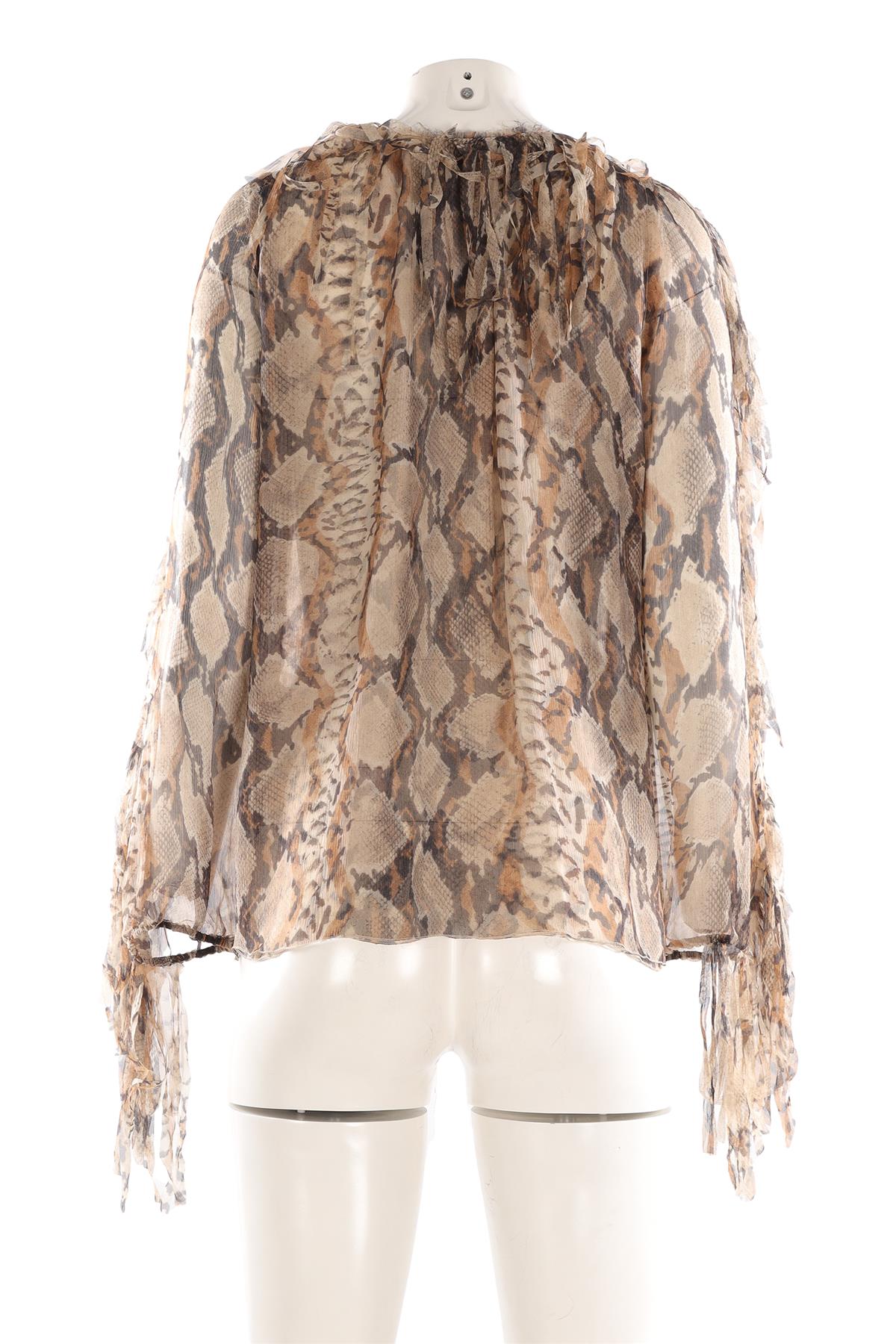BLUEMARINE BEIGE SILK TOP IT 44 UK 12