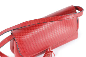 BOTTEGA VENETA RED LEATHER SHOULDER BAG