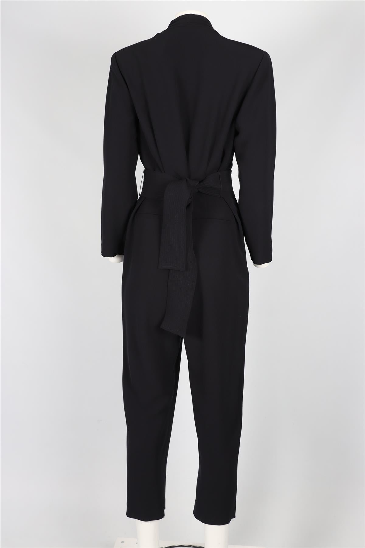 A.L.C. NAVY BELTED CREPE JUMPSUIT US 12 UK 16