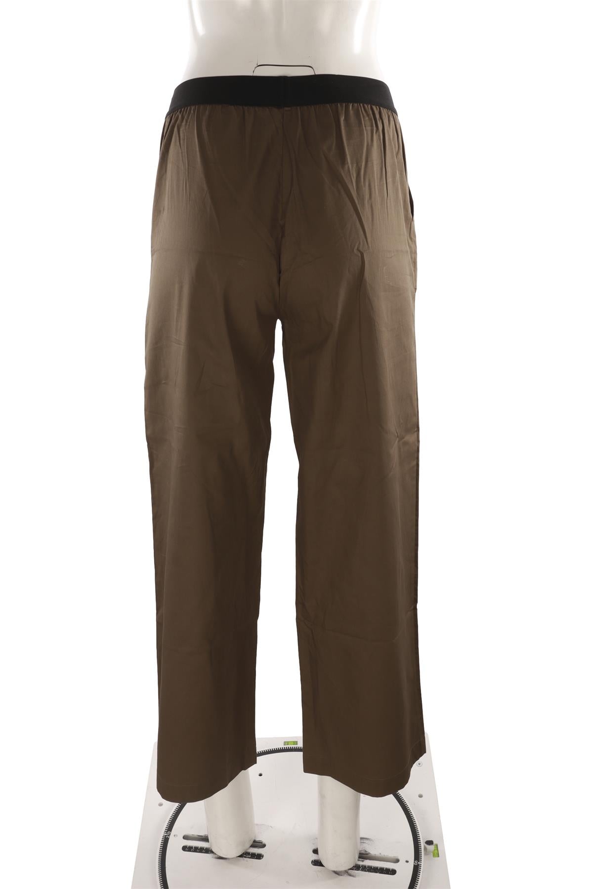 DEIJI STUDIOS GREEN COTTON STRAIGHT LEG PANTS XSMALL