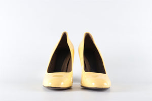 MARNI YELLOW PATENT LEATHER PUMPS EU 39.5 UK 6.5 US 9.5