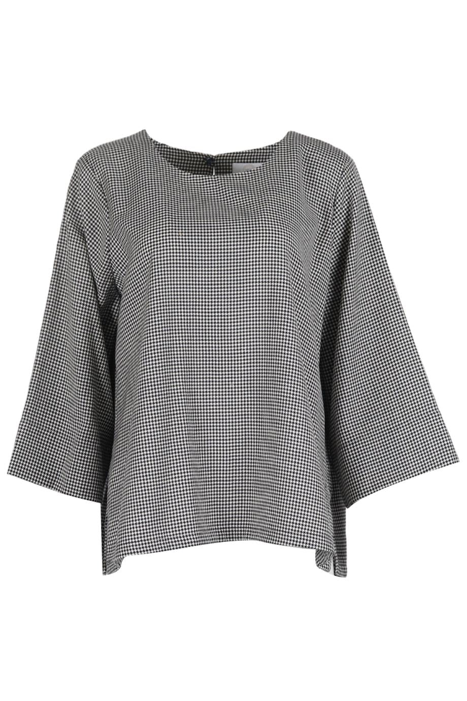 VOYAGE BY MARINA RINALDI PRINTED WOOL TOP US 14 UK 18